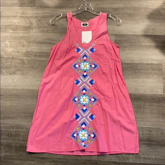 Pink Mudpie dress with Aztec design - Picture 1 of 3